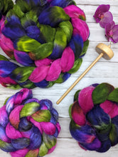 Load image into Gallery viewer, Moonlight and Orchids-Merino/Silk Combed Top-Ready to Ship