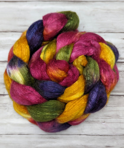 Bohemian Tea Party-Merino/Silk Combed Top-Ready to Ship