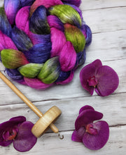 Load image into Gallery viewer, Moonlight and Orchids-Merino/Silk Combed Top-Ready to Ship